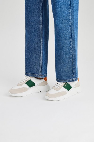Axel Arigato Genesis Vintage Runner Women's Sneakers White / Green / Orange | IE1715-48